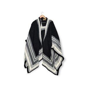 Peruvian Trading Co Alpaca Knit Wool Poncho Cape‎ One Size